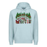 Blue Mist i was made for winter Premium Hoodie - CowhideDigitalArt