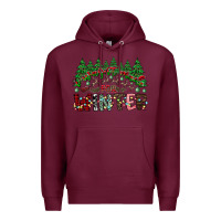 Burgundy i was made for winter Premium Hoodie - CowhideDigitalArt