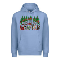 Colony Blue i was made for winter Premium Hoodie - CowhideDigitalArt