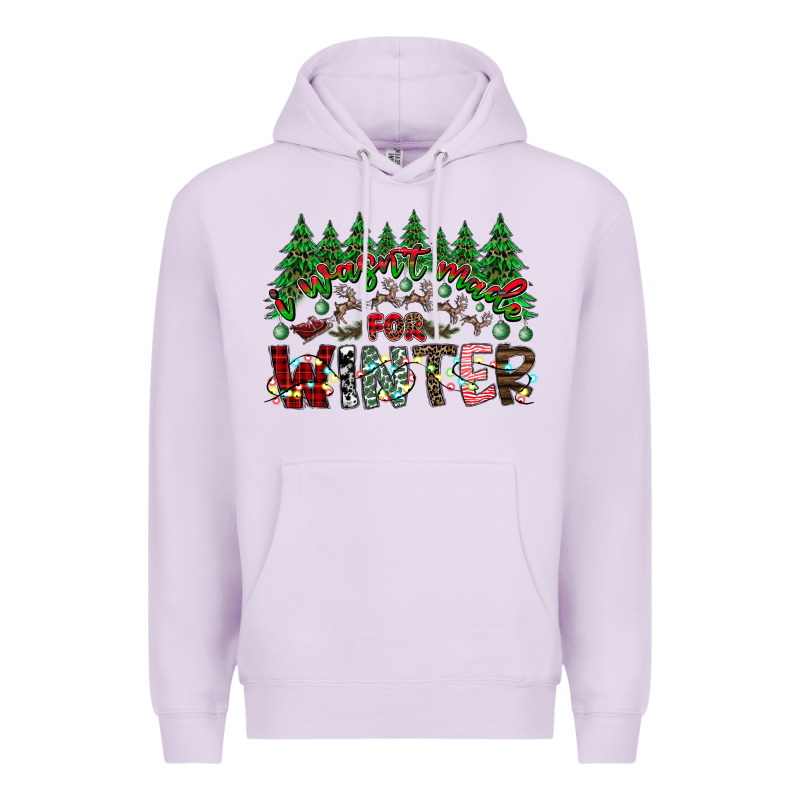I Was Made For Winter Premium Hoodie by CowhideDigitalArt | Teevron