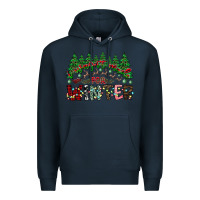 Navy i was made for winter Premium Hoodie - CowhideDigitalArt