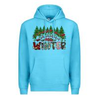 Ocean Blue i was made for winter Premium Hoodie - CowhideDigitalArt