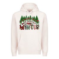 Pale Pink i was made for winter Premium Hoodie - CowhideDigitalArt