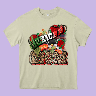 Mexican Mom Heavy Core Tee Designed By Nancycooperartshop