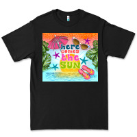 Black here comes the sun Premium Tee - TumblerDesignByShophia