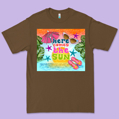 Here Comes The Sun Premium Tee Designed By Tumblerdesignbyshophia