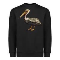 Black louisiana state bird pelican Heavyweight Sweatshirt - BarkalooDesign