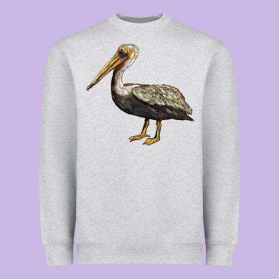 Louisiana State Bird Pelican Heavyweight Sweatshirt Designed By Barkaloodesign