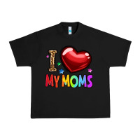 Black i love my moms Urban Heavy Tee - OliviaCreatesArt