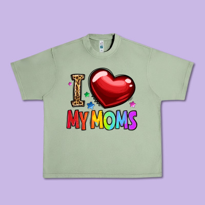 I Love My Moms Urban Heavy Tee Designed By Oliviacreatesart