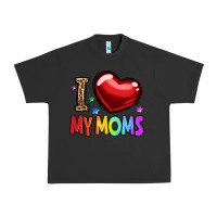 Pigment Black i love my moms Urban Heavy Tee - OliviaCreatesArt