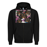 Black dachshund Zipper Hoodie - BarkalooDesign