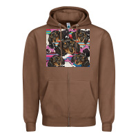 Chestnut dachshund Zipper Hoodie - BarkalooDesign