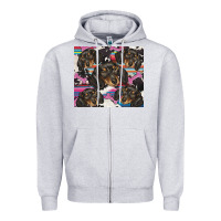 Heather Grey dachshund Zipper Hoodie - BarkalooDesign