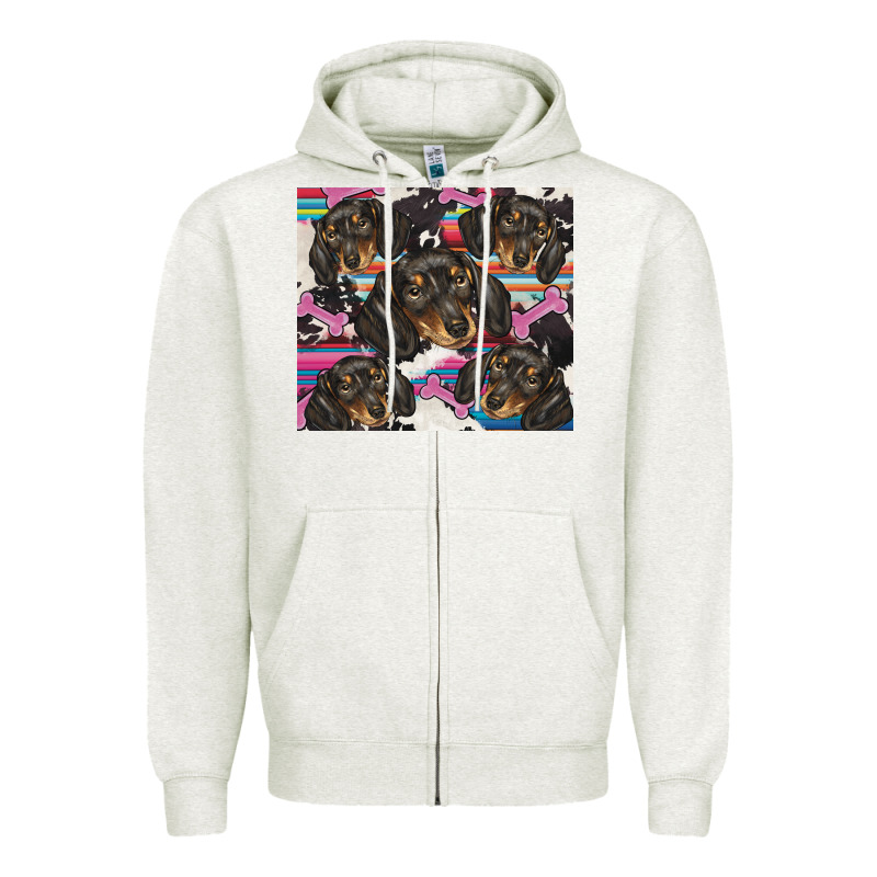 Dachshund Zipper Hoodie by BarkalooDesign | Teevron