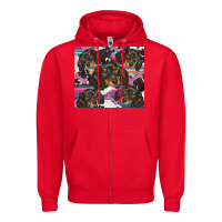 Red dachshund Zipper Hoodie - BarkalooDesign