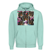 Seafoam dachshund Zipper Hoodie - BarkalooDesign