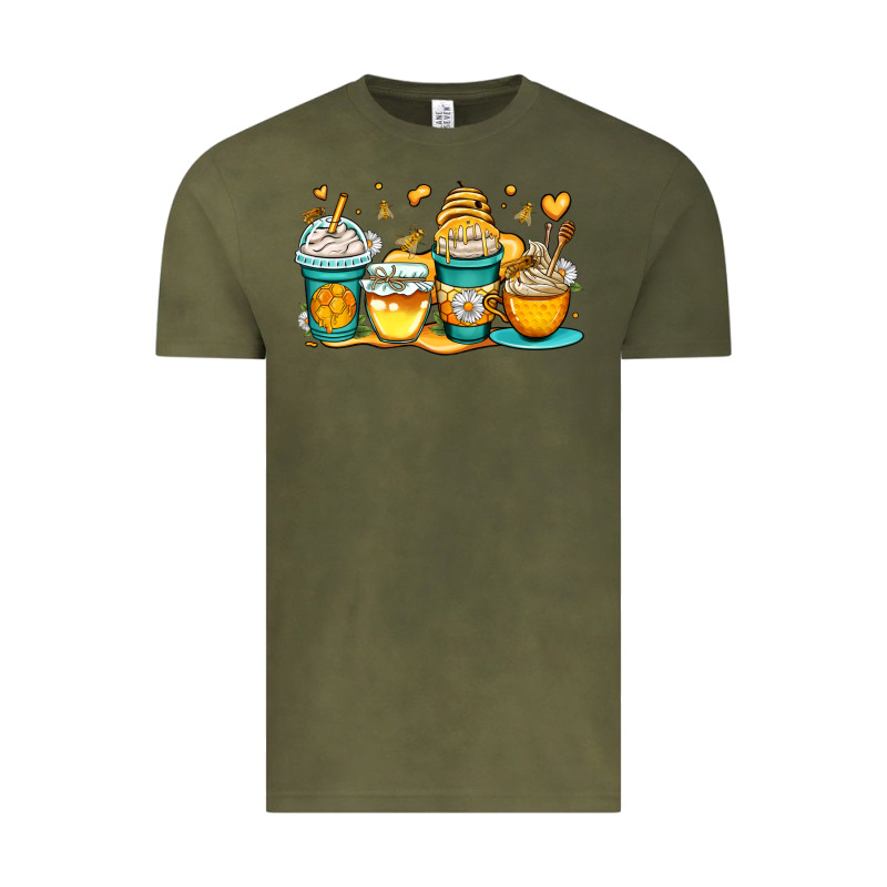 Honey Bee Coffee Cups Vintage Tee by OliviaCreatesArt | Teevron
