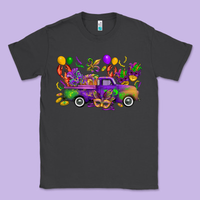 Mardi Gras Truck Classic Tee Designed By Cowgirlartshop