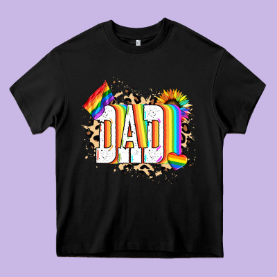 Dad Pride Heavy Core Tee Designed By Nancycooperartshop