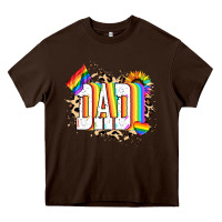 Chocolate Brown Dad Pride Heavy Core Tee - NancyCooperArtShop