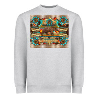 Heather Grey bear native animal  pelt  tumbler Heavyweight Sweatshirt - BarkalooDesign