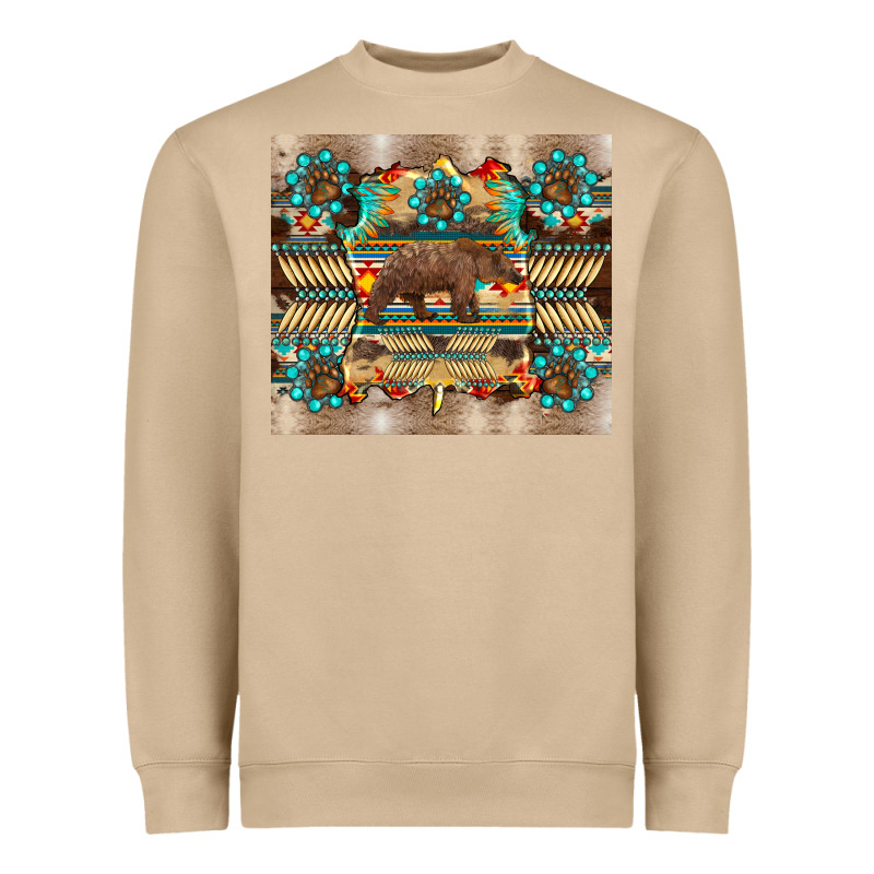 Bear Native Animal  Pelt  Tumbler Heavyweight Sweatshirt by BarkalooDesign | Teevron