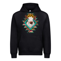 Black heifer cowhide aztec Urban Hoodie - JahusDesignShop