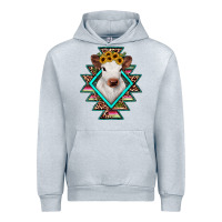 Heather Grey heifer cowhide aztec Urban Hoodie - JahusDesignShop