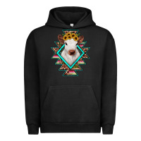 Pigment Black heifer cowhide aztec Urban Hoodie - JahusDesignShop