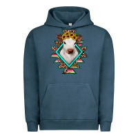 Pigment Midnight Navy heifer cowhide aztec Urban Hoodie - JahusDesignShop