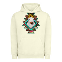 Pigment Pistachio heifer cowhide aztec Urban Hoodie - JahusDesignShop