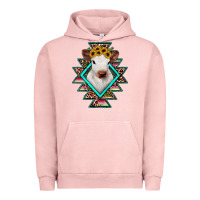 Pigment Salmon heifer cowhide aztec Urban Hoodie - JahusDesignShop