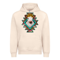 Sandshell heifer cowhide aztec Urban Hoodie - JahusDesignShop