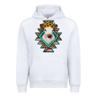 White heifer cowhide aztec Urban Hoodie - JahusDesignShop