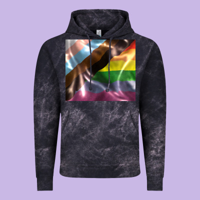 Pride Flag Vintage Hoodie Designed By Fadigitalartstudio