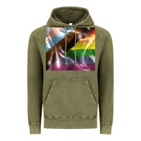 Vintage Olive Pride flag Vintage Hoodie - FaDigitalArtStudio