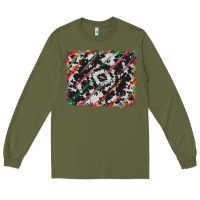 Army Green cowhide and serape background Long Sleeve Tee - RanaPortraitStore