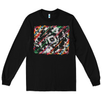 Black cowhide and serape background Long Sleeve Tee - RanaPortraitStore