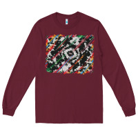 Burgundy cowhide and serape background Long Sleeve Tee - RanaPortraitStore