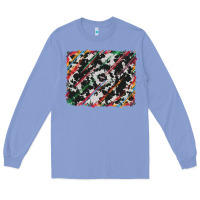 Colony Blue cowhide and serape background Long Sleeve Tee - RanaPortraitStore