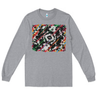 Heather Grey cowhide and serape background Long Sleeve Tee - RanaPortraitStore