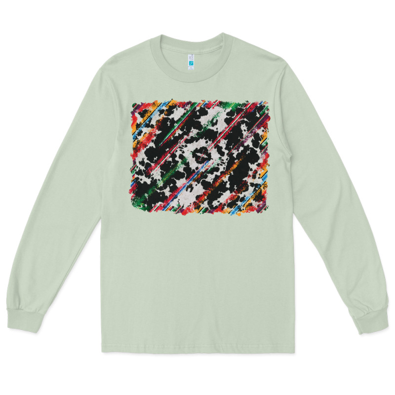Cowhide And Serape Background Long Sleeve Tee by RanaPortraitStore | Teevron
