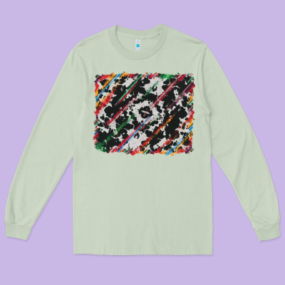 Cowhide And Serape Background Long Sleeve Tee Designed By Ranaportraitstore