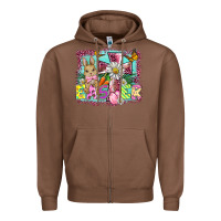 Chestnut easter cross background Zipper Hoodie - BarkalooDesign