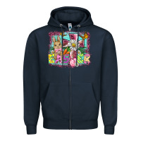 Navy easter cross background Zipper Hoodie - BarkalooDesign