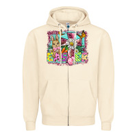 Sandshell easter cross background Zipper Hoodie - BarkalooDesign