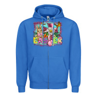True Royal easter cross background Zipper Hoodie - BarkalooDesign