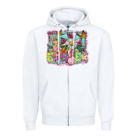 White easter cross background Zipper Hoodie - BarkalooDesign