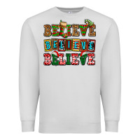 Dove Grey believe believe believe Premium Sweatshirt - AdoDesignShop